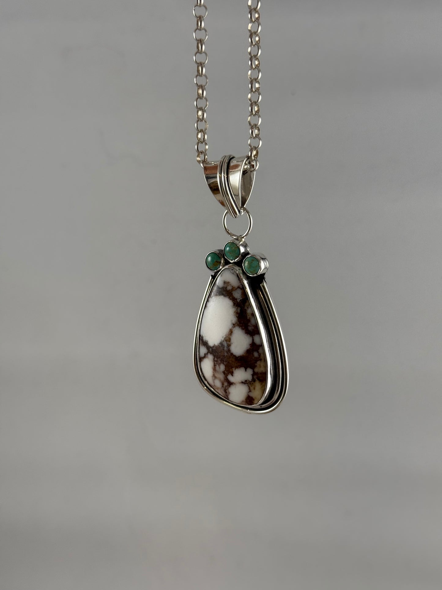 Tyrone Turquoise & Wild Horse Pendant