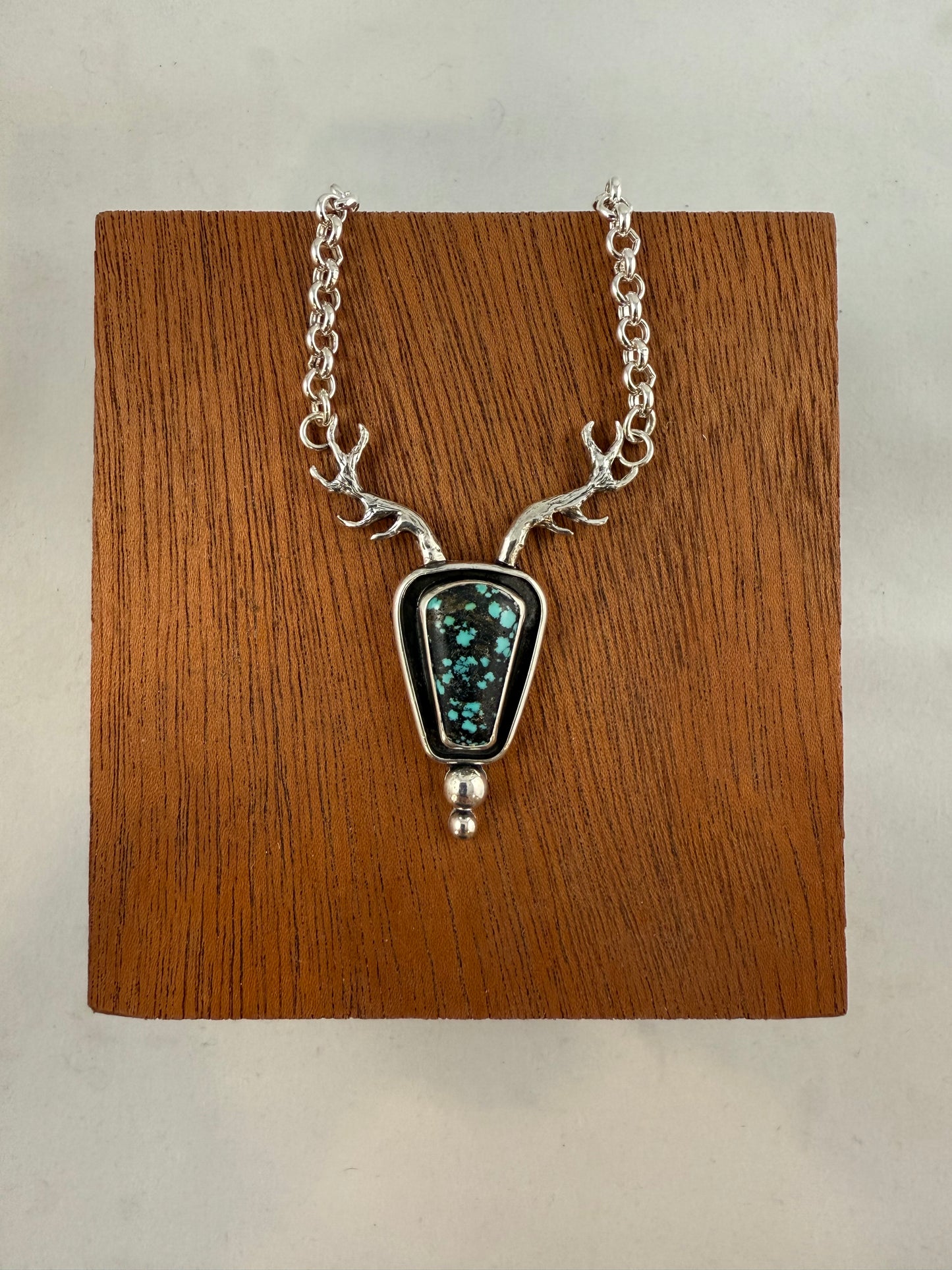 Hubei Turquoise Red Stag Necklace