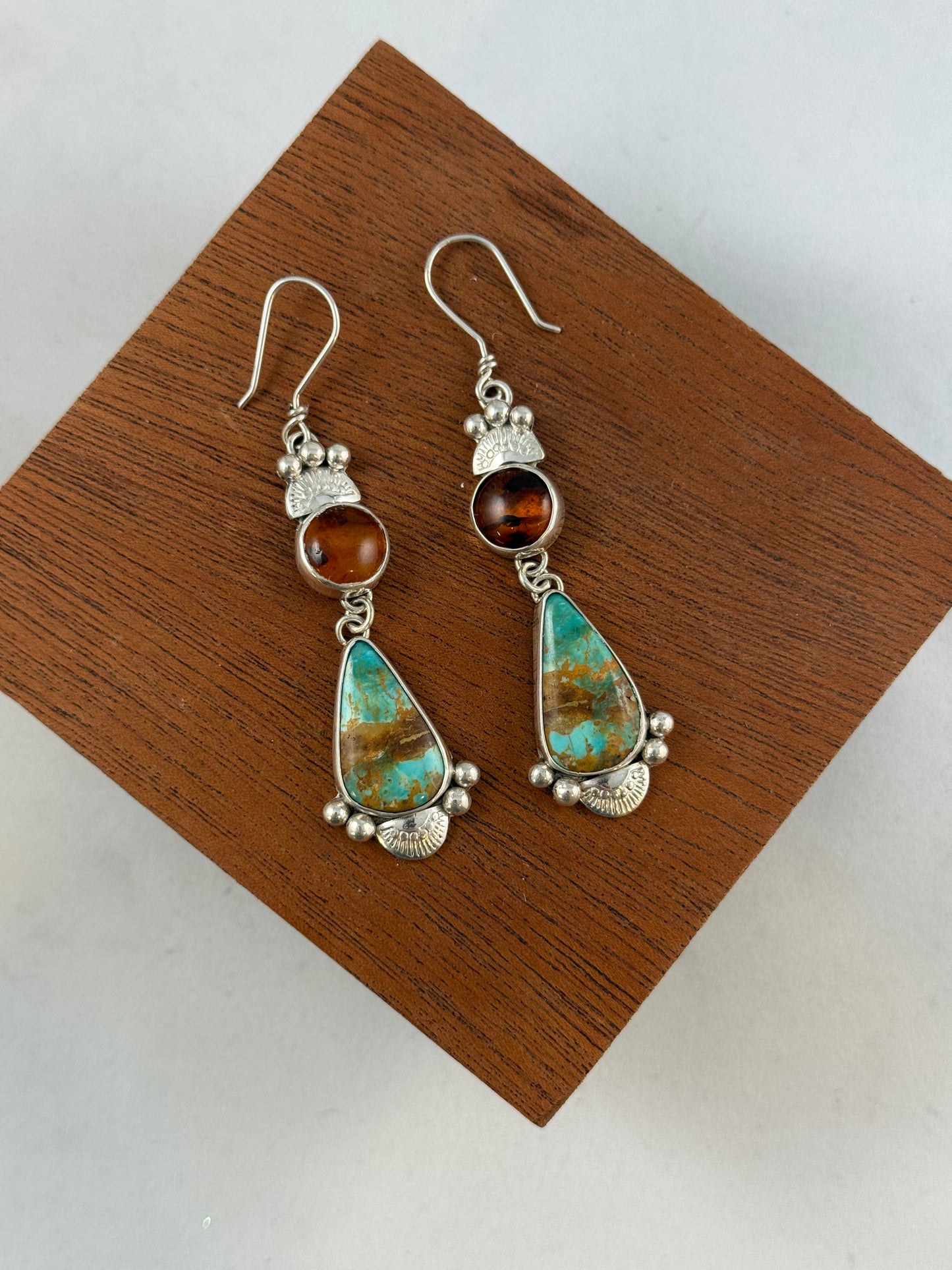Kingman & Amber Dangle Earrings