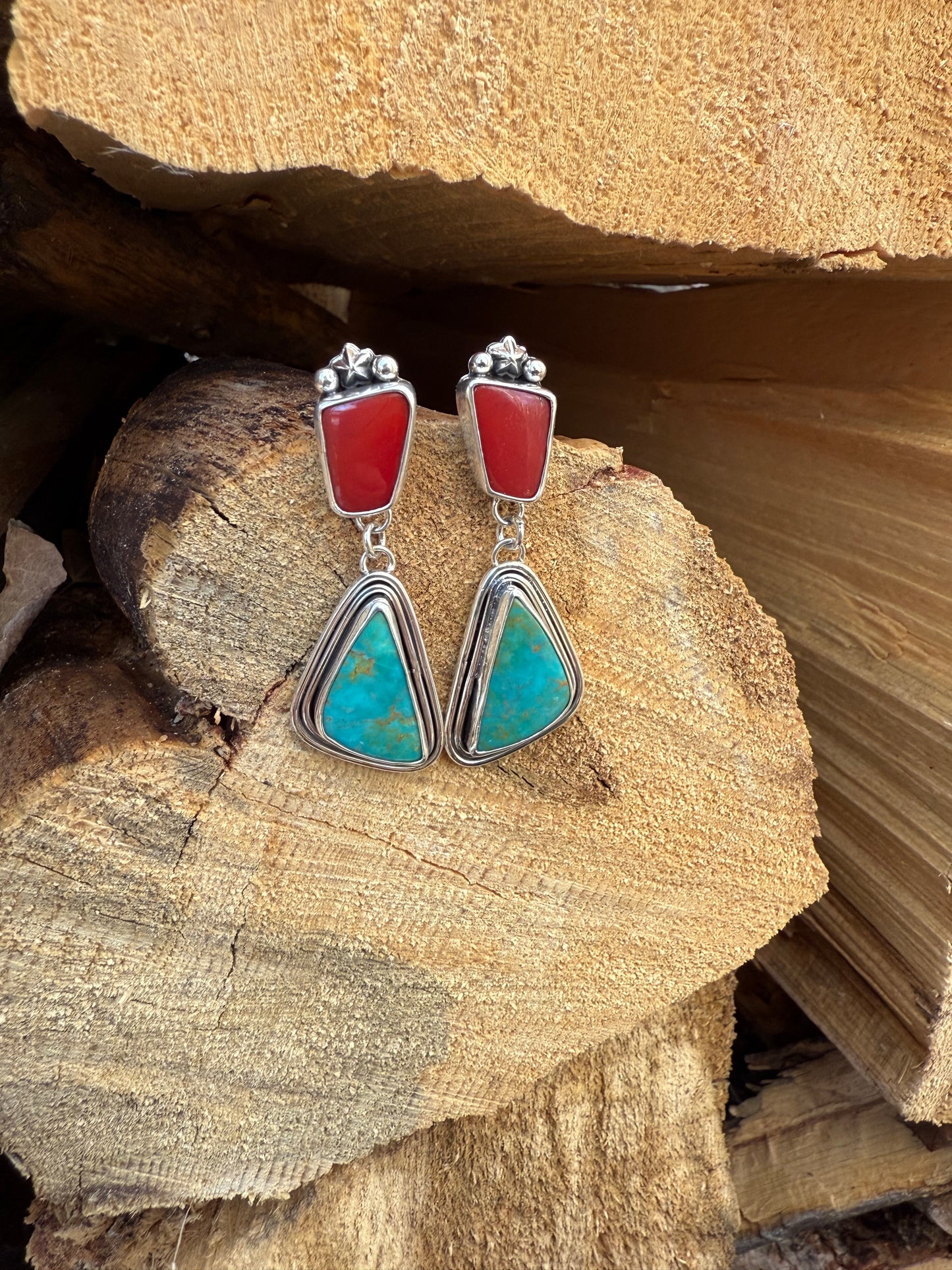 Rosarita & Kingman Turquoise Drop Earrings
