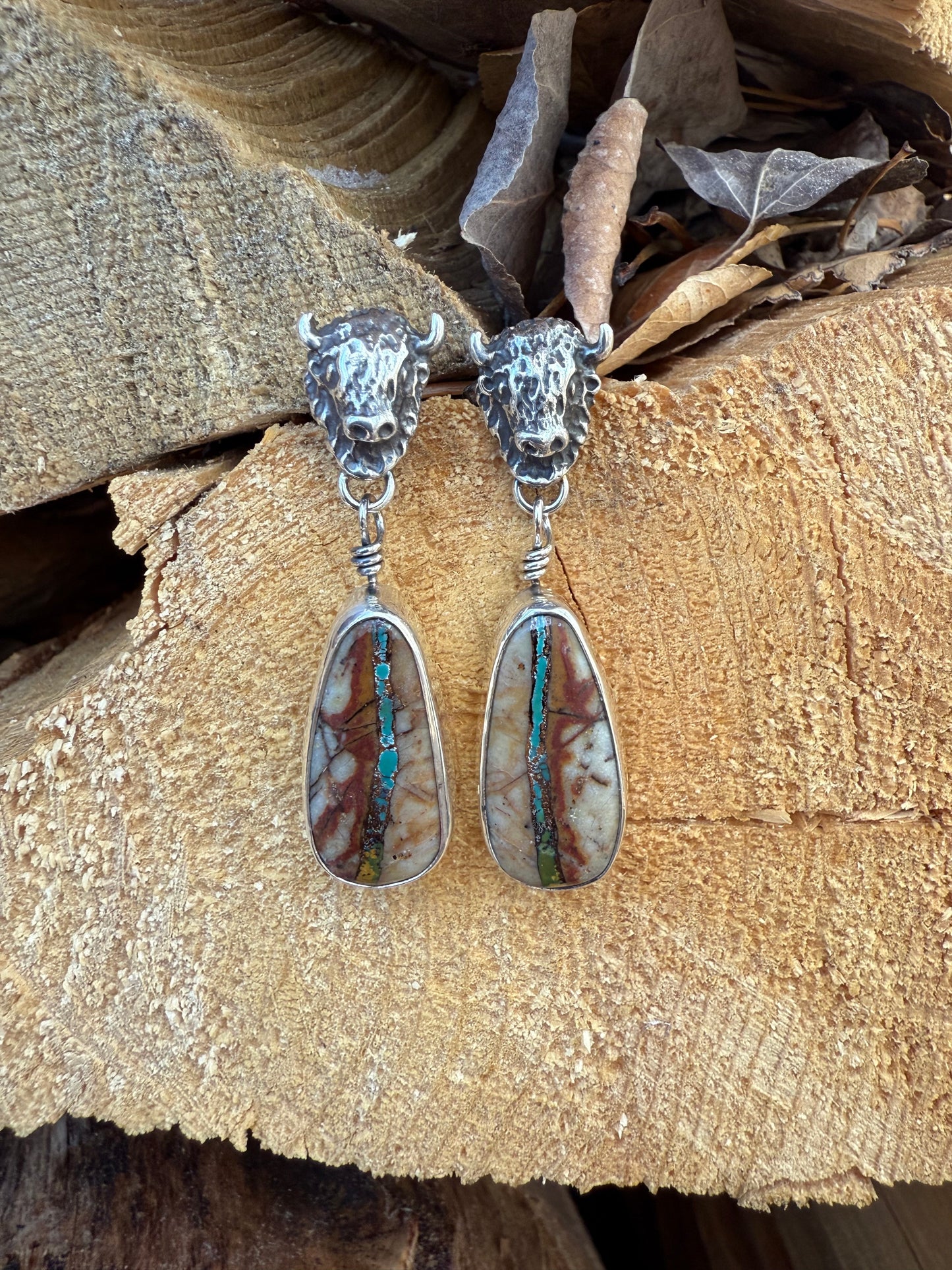 Royston Ribbon Bison Earrings