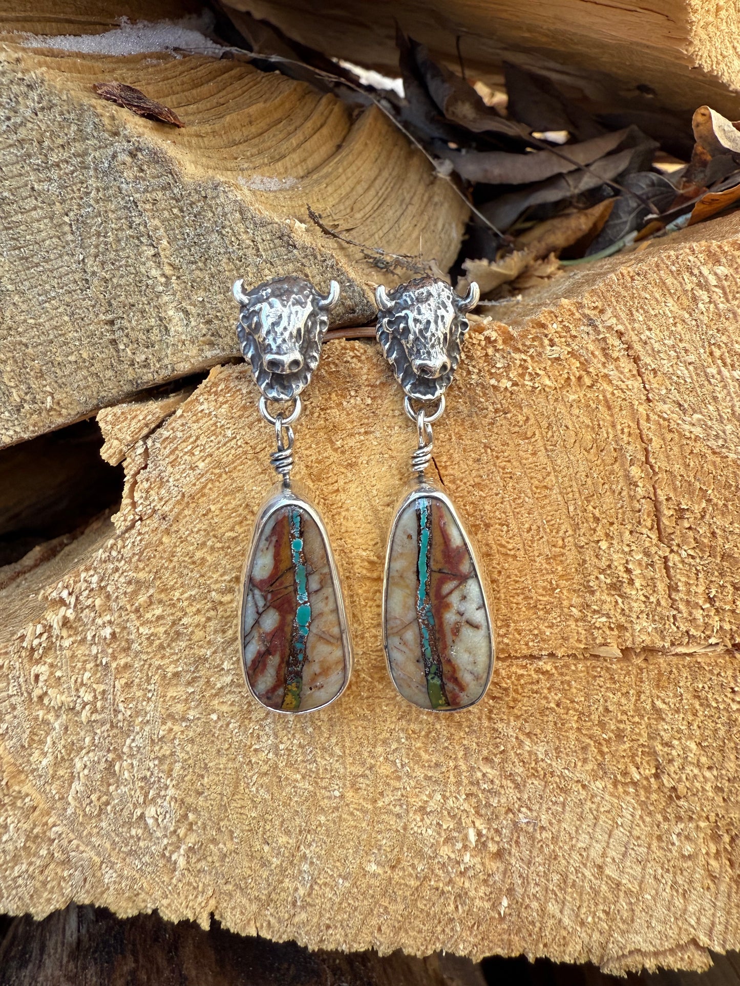 Royston Ribbon Bison Earrings