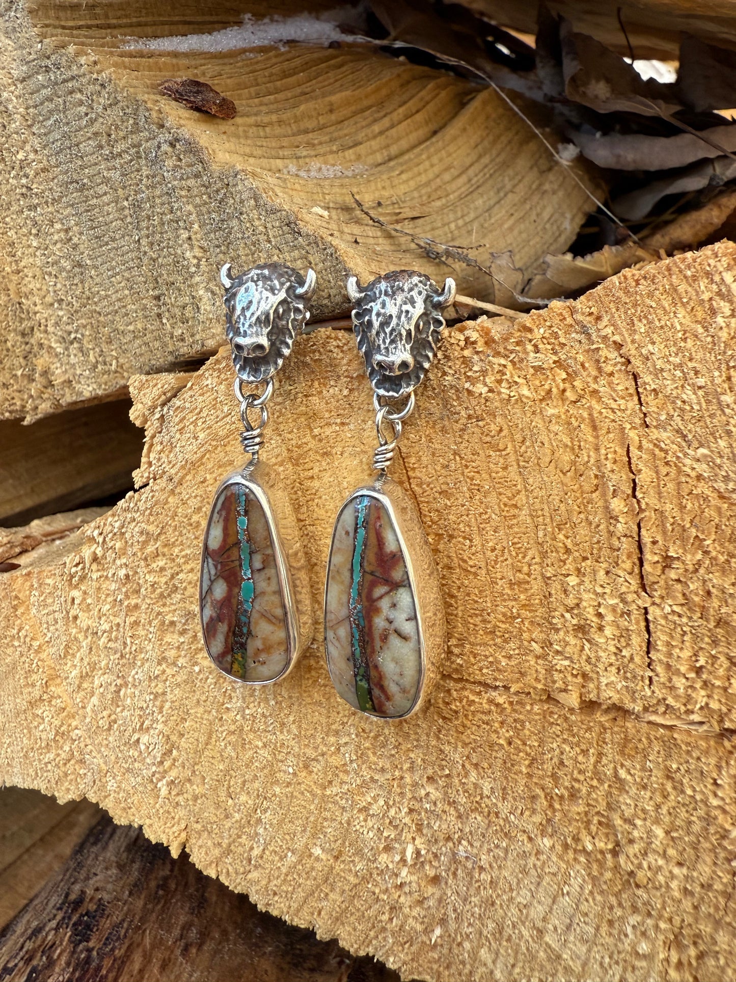 Royston Ribbon Bison Earrings