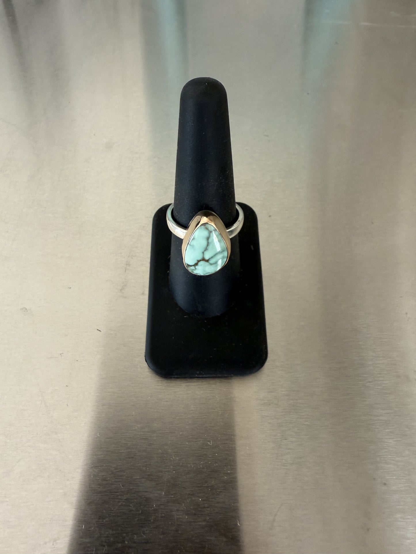 Candelaria Hills Variscite Gold/Sterling Ring Size 8