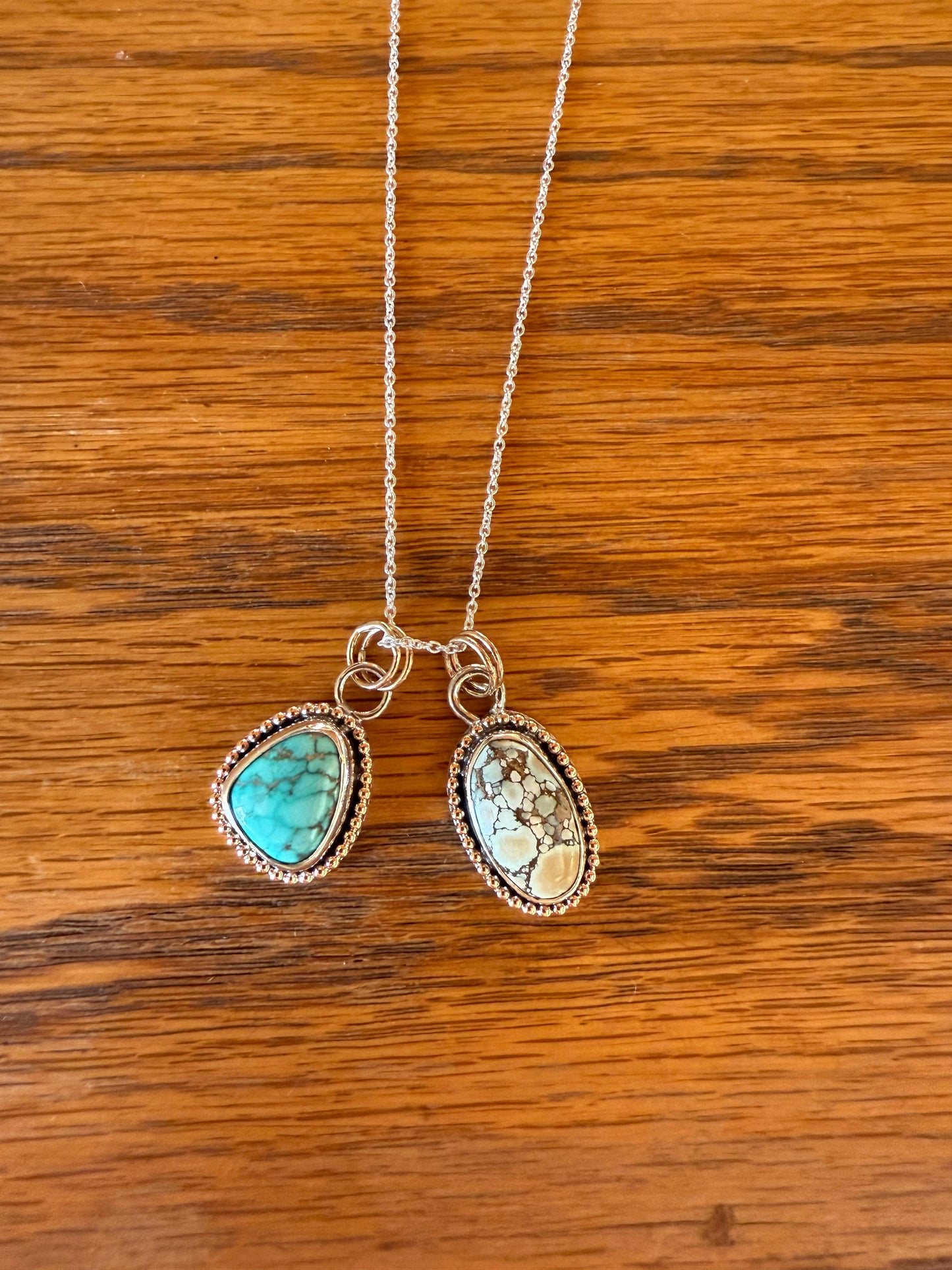 Gold Fill & Sterling Silver Treasure Mountain Turquoise Pendant