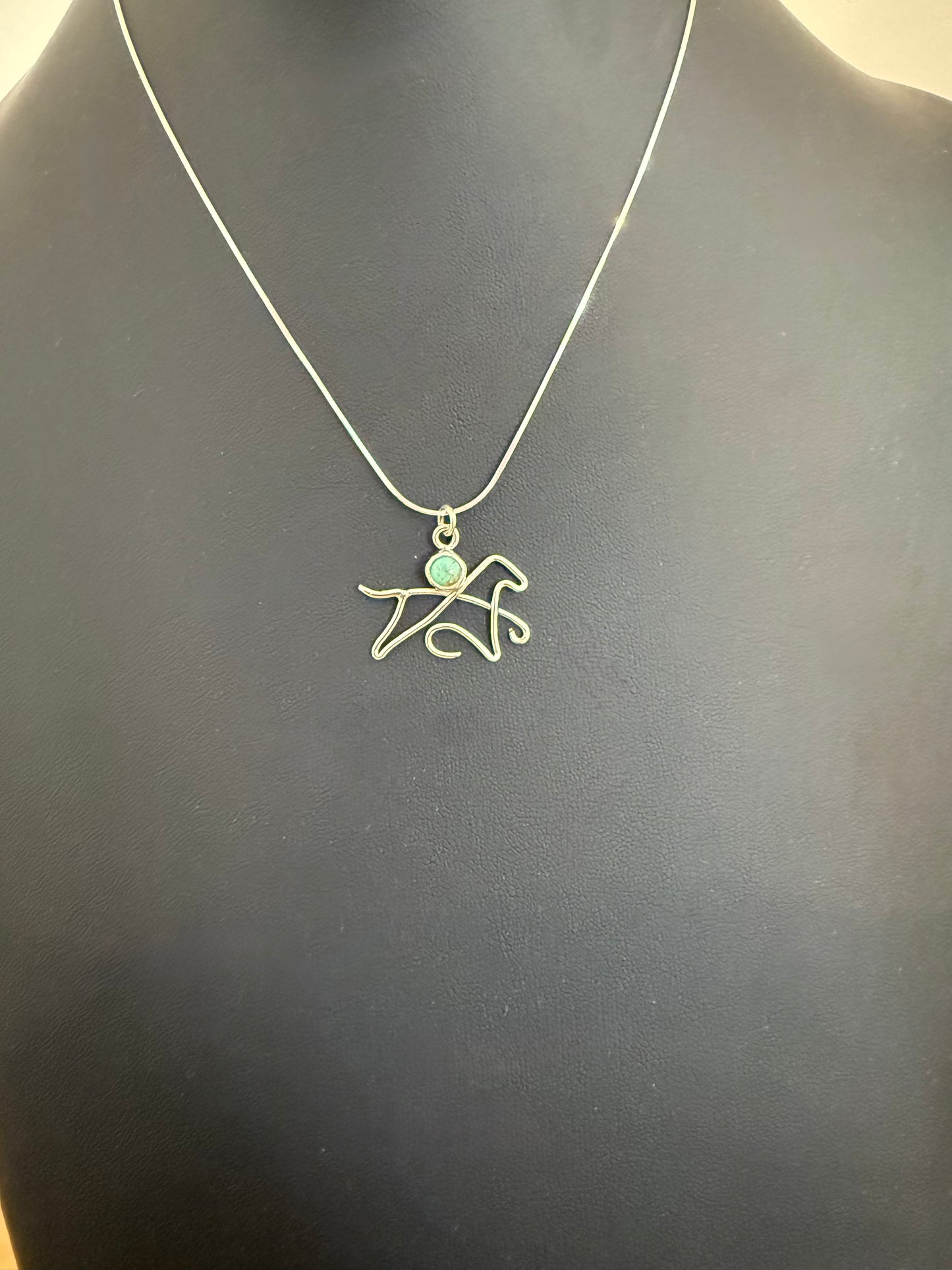 Tyrone Turquoise Running Horse Necklace