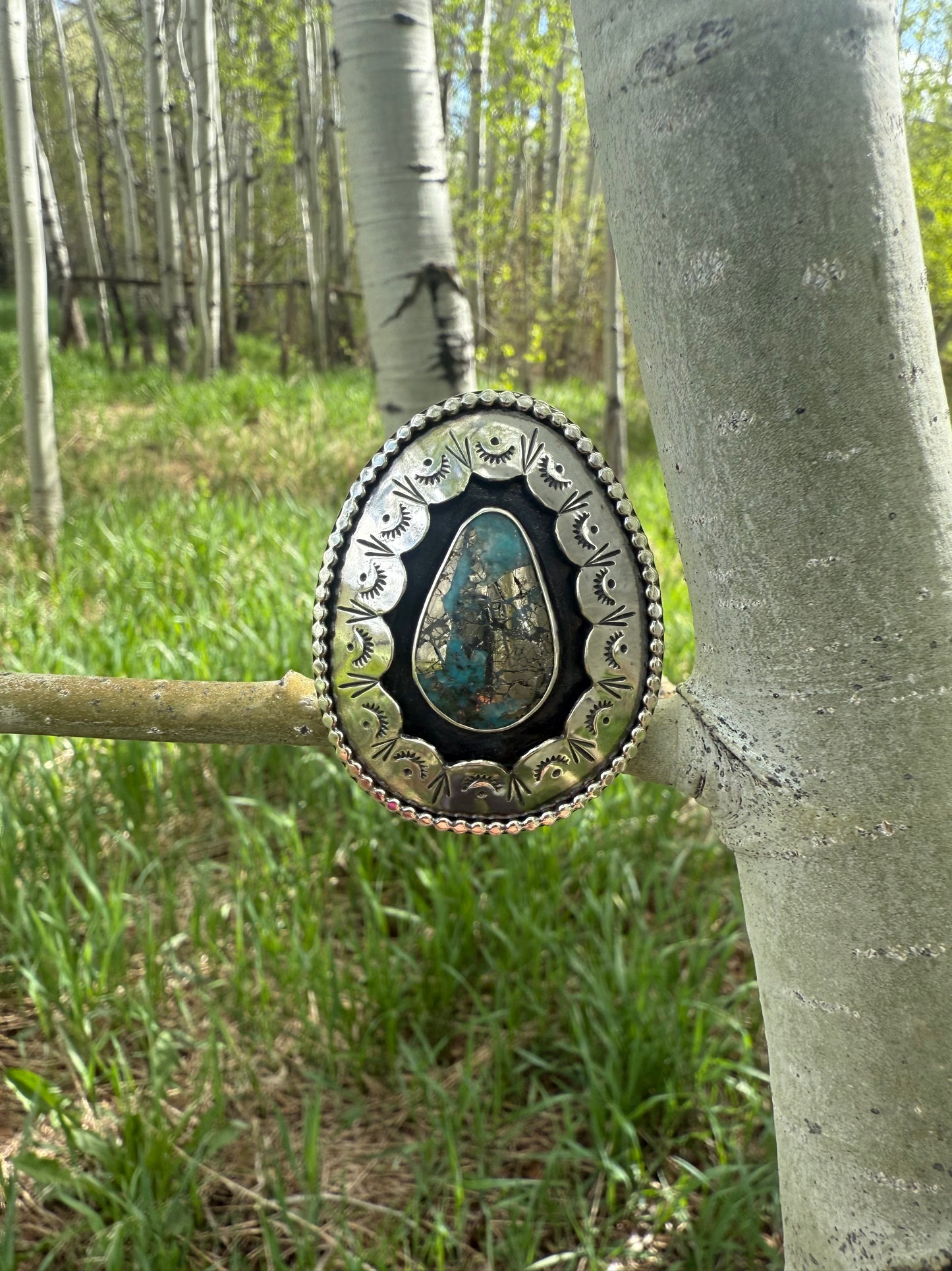 Bluebird Turquoise Shadowbox Ring