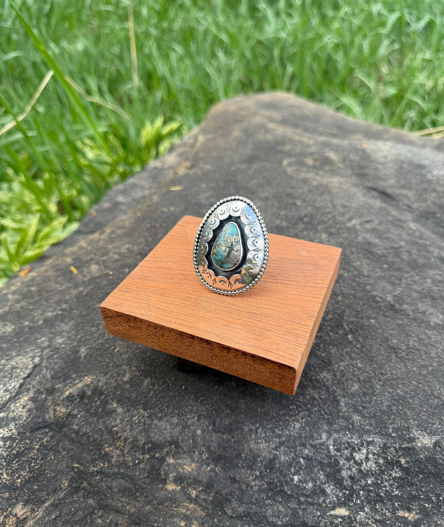 Bluebird Turquoise Shadowbox Ring