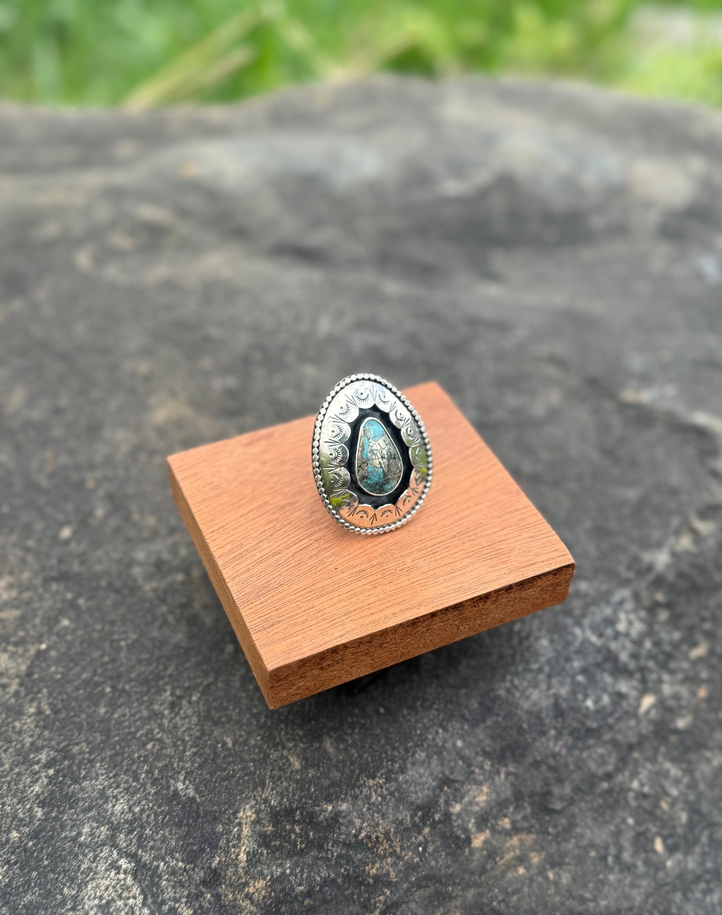 Bluebird Turquoise Shadowbox Ring