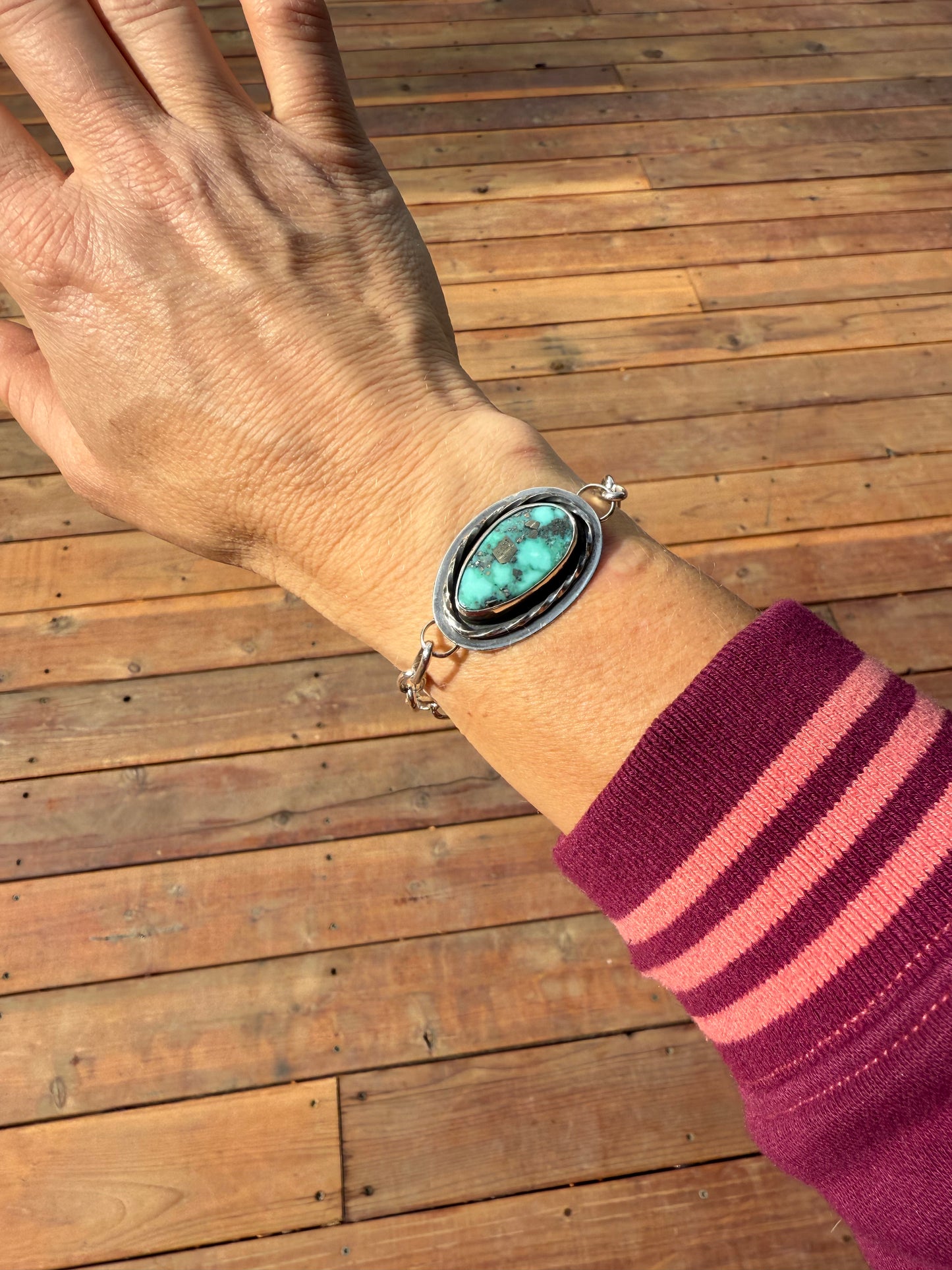 Campitos Turquoise Chain Link Bracelet