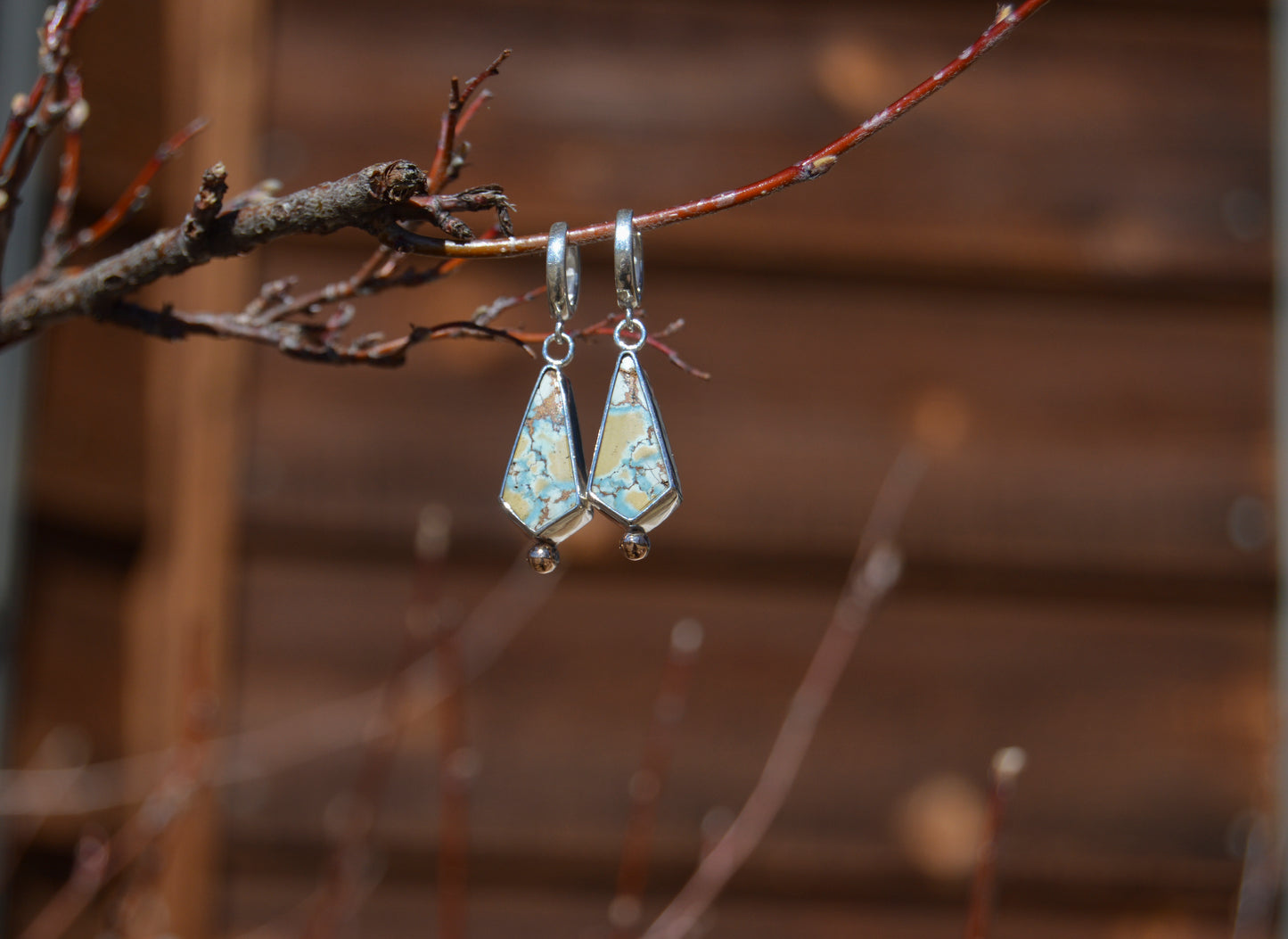 Hubei Turquoise Huggie Hoops