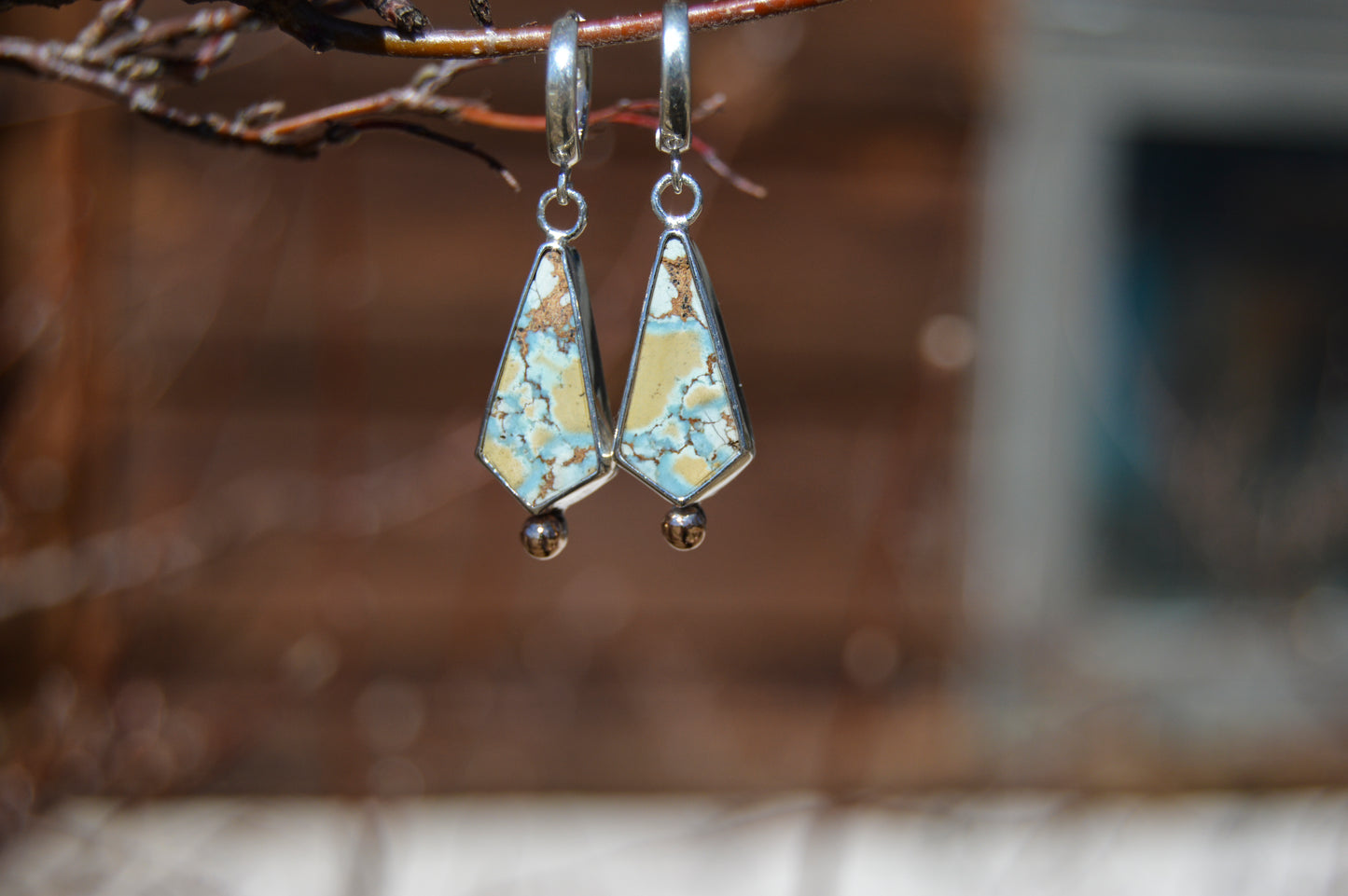 Hubei Turquoise Huggie Hoops