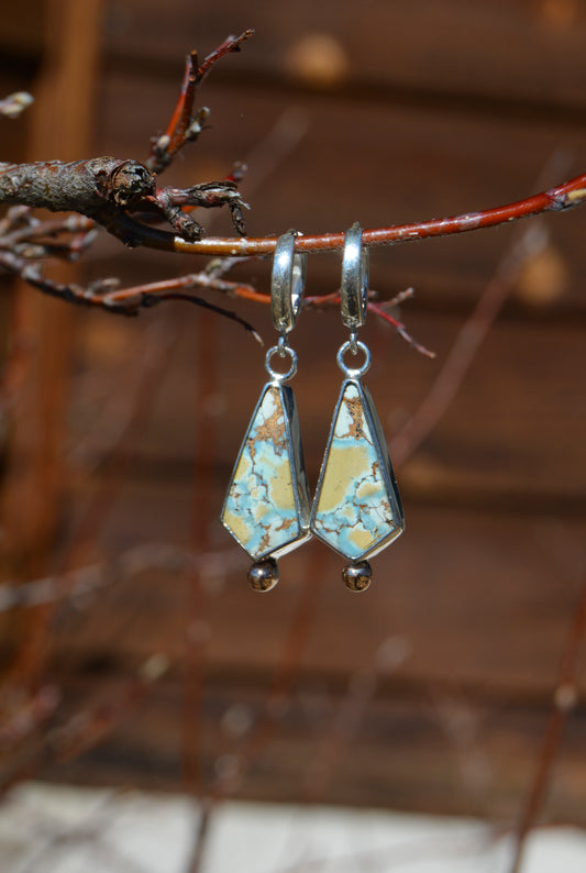 Hubei Turquoise Huggie Hoops