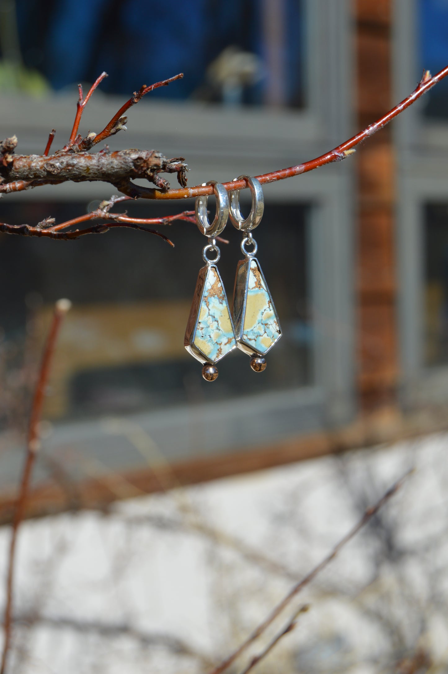 Hubei Turquoise Huggie Hoops