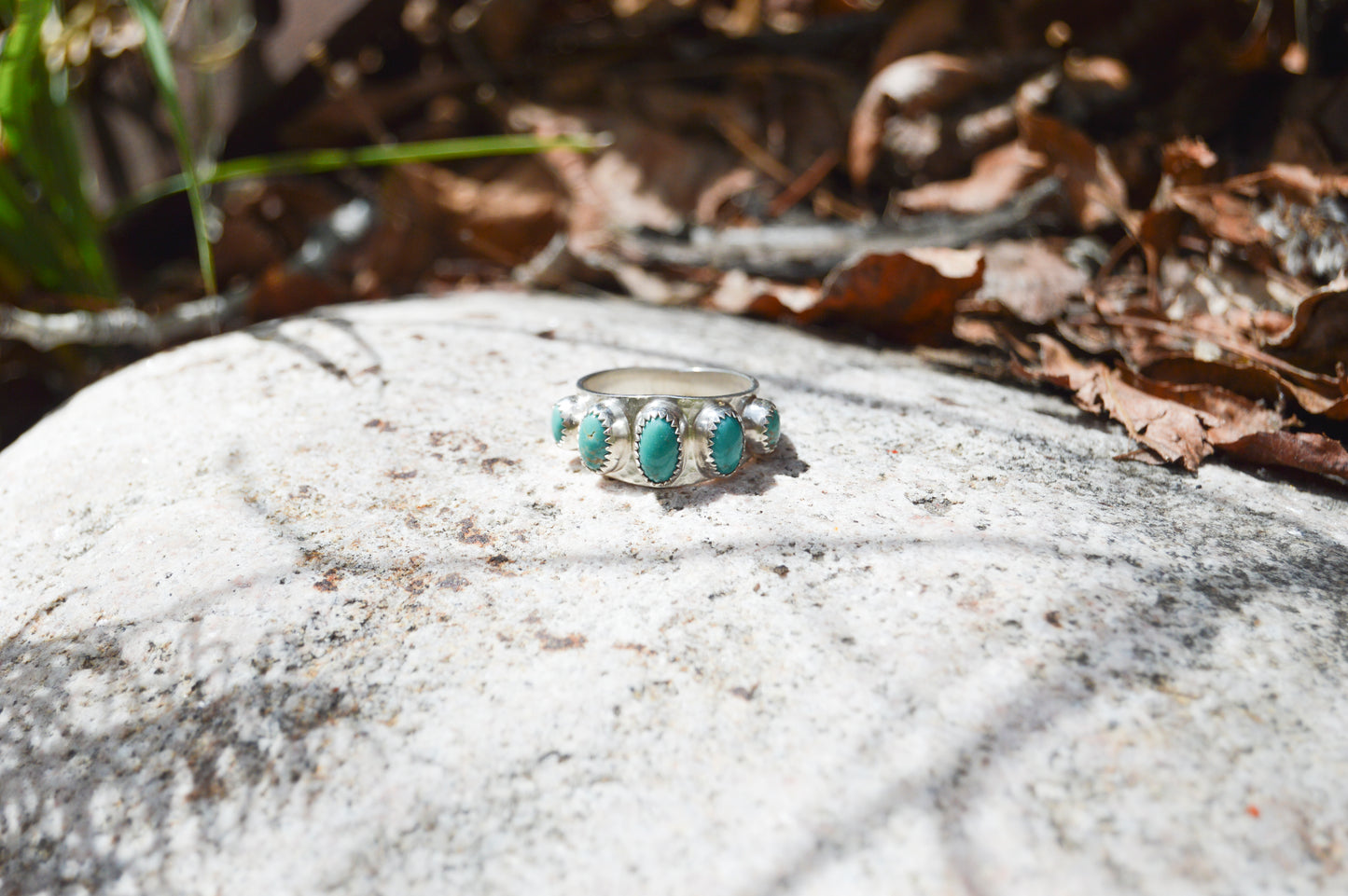 Carico Lake Turquoise Multi-Stone Ring - Size 8.5