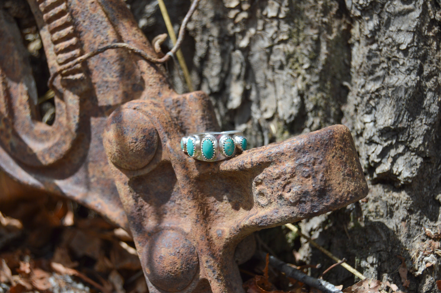 Carico Lake Turquoise Multi-Stone Ring - Size 8.5