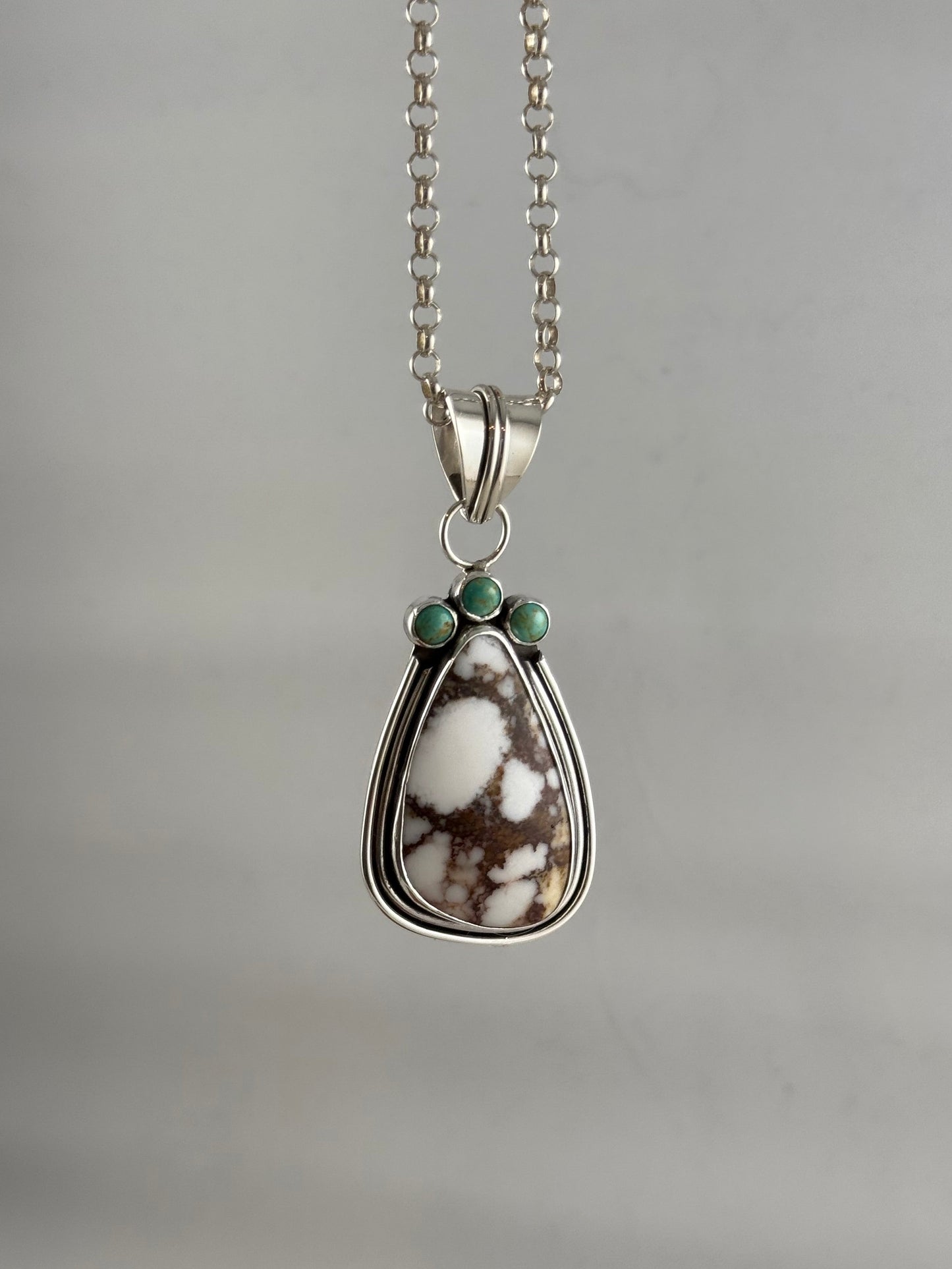 Tyrone Turquoise & Wild Horse Pendant