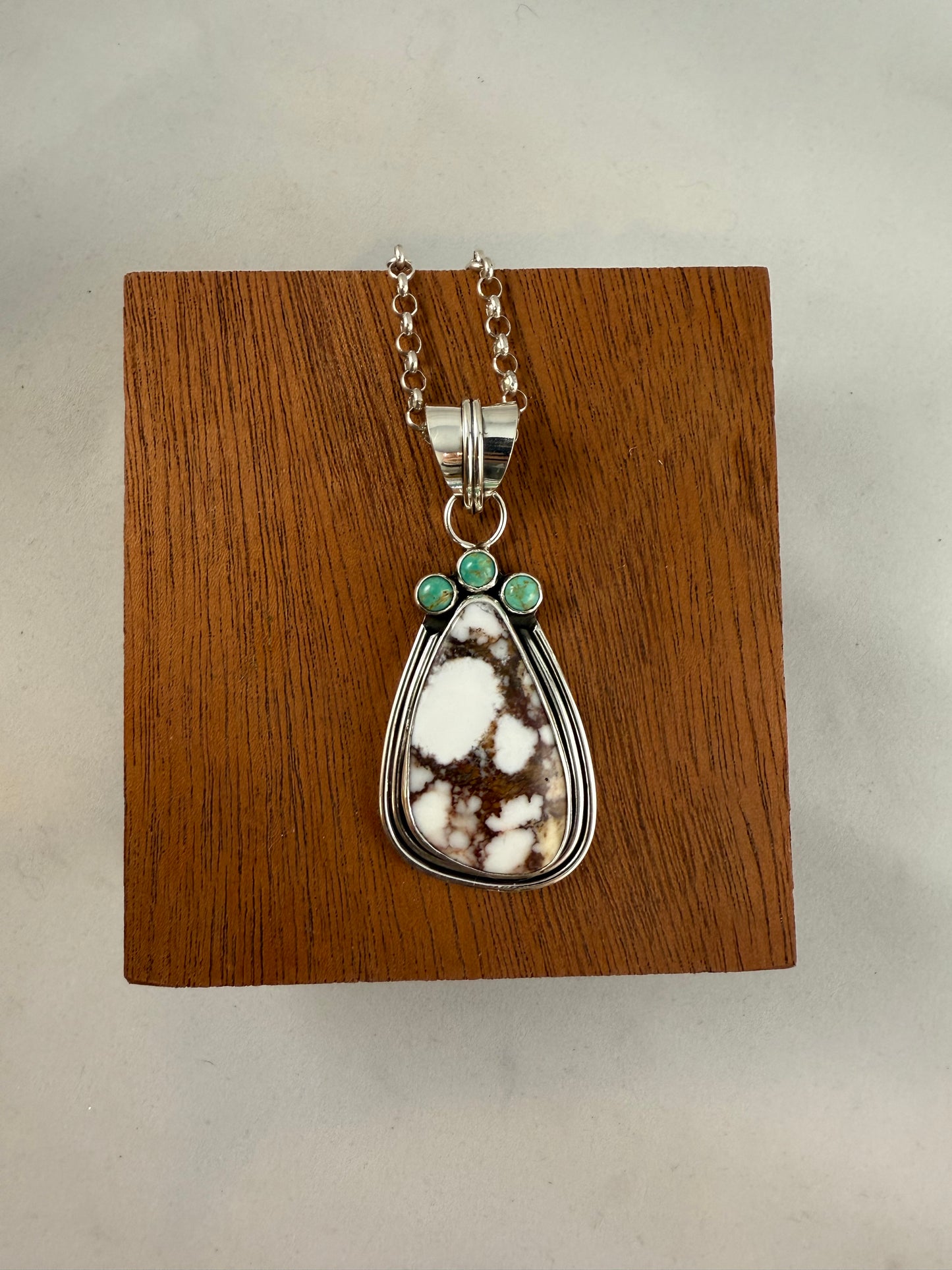 Tyrone Turquoise & Wild Horse Pendant