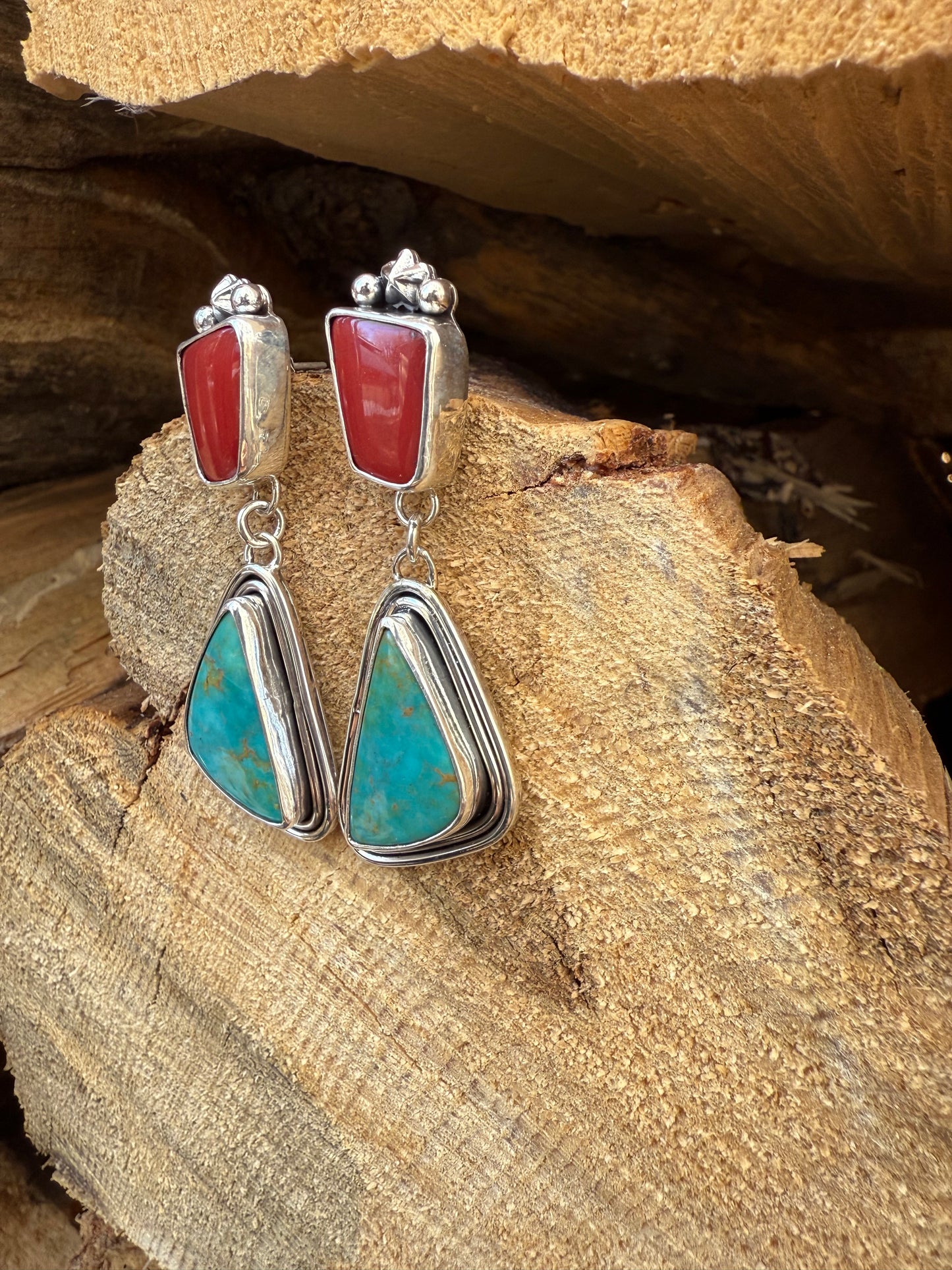 Rosarita & Kingman Turquoise Drop Earrings