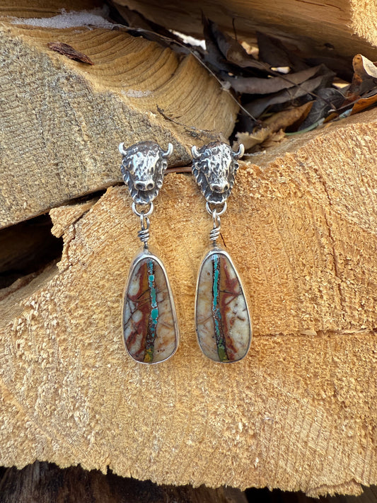 Royston Ribbon Bison Earrings