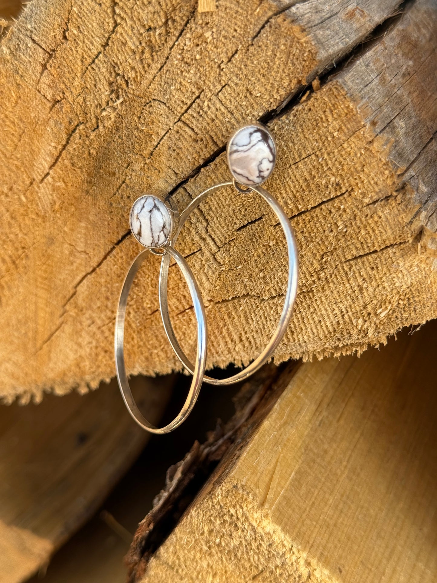 Wild Horse Sterling Hoops