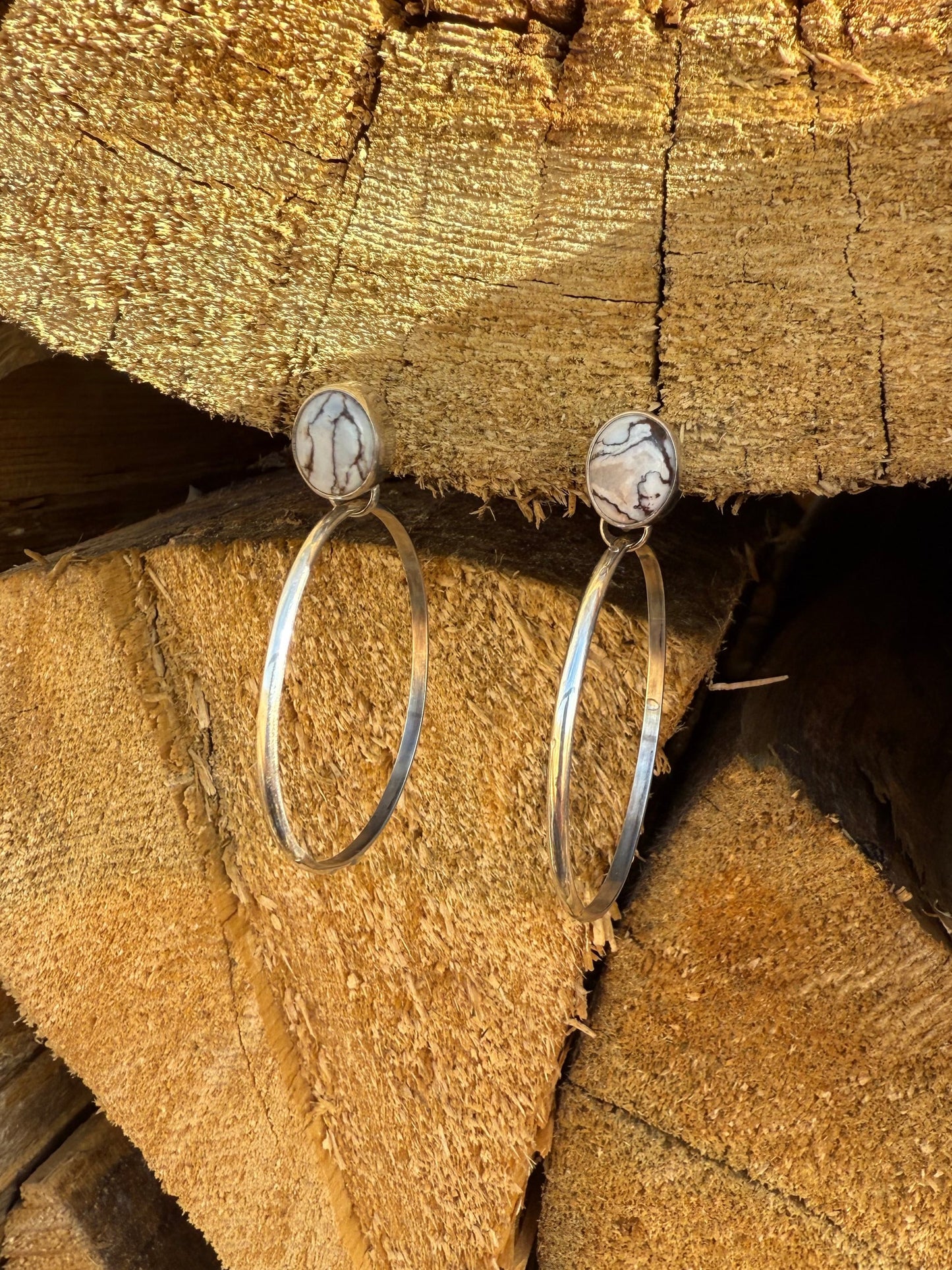Wild Horse Sterling Hoops