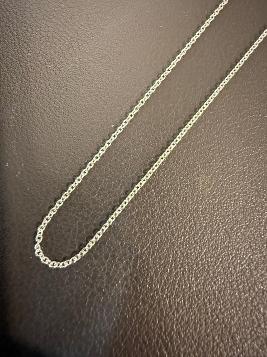 Sterling Silver Round Cable Chain 1mm