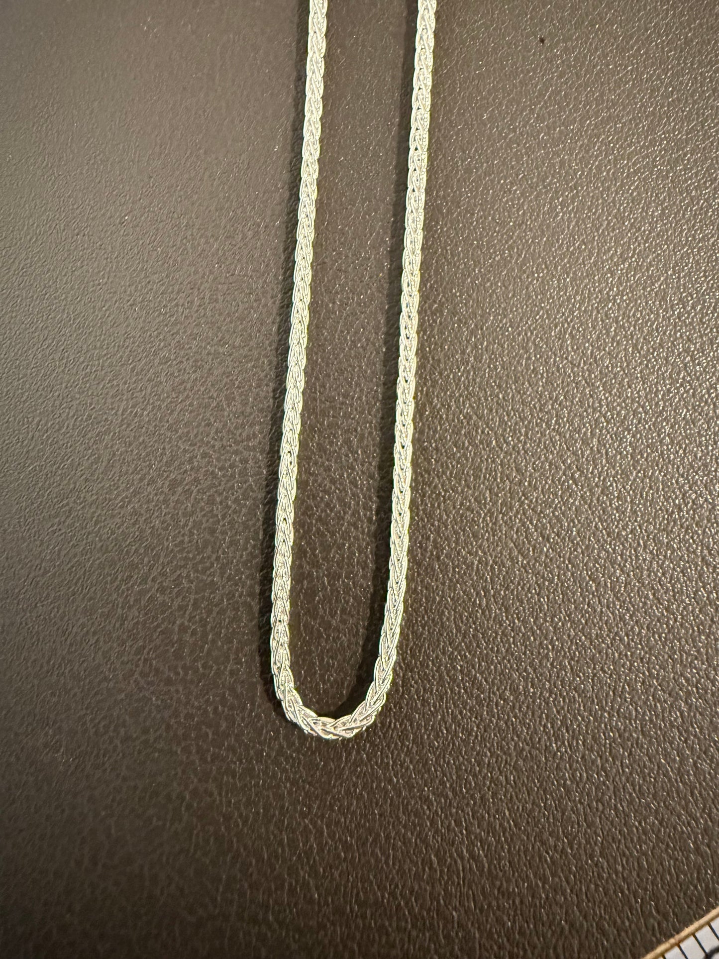 Sterling Silver Round Wheat Chain 1.6mm