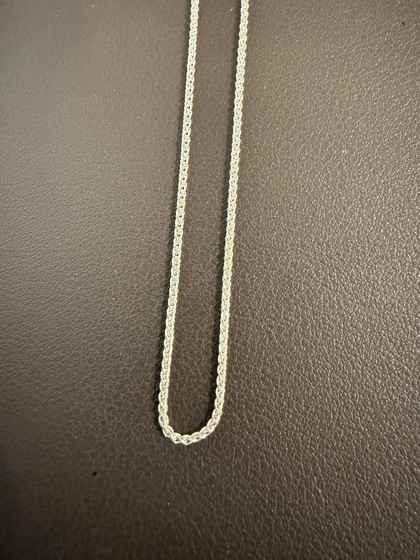 Sterling Silver Round Wheat Chain 1.3mm