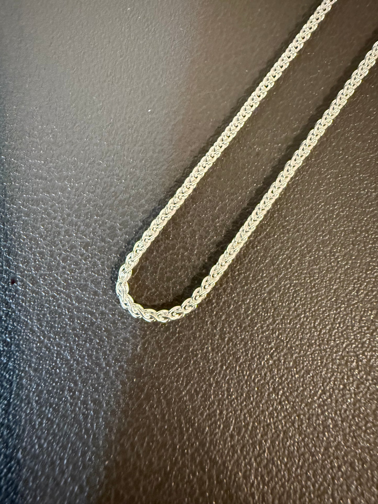 Sterling Silver Round Wheat Chain 1.3mm