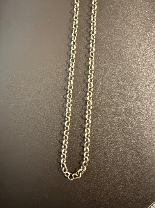 Sterling Silver Round Rolo Chain 3.7mm