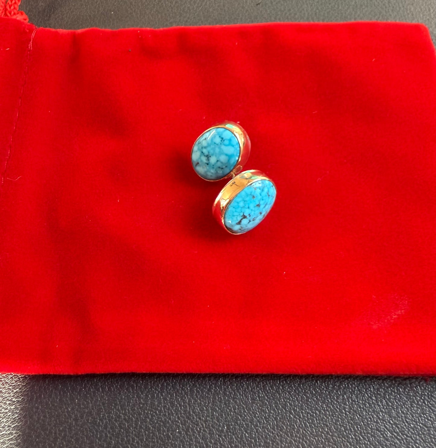 Kingman Turquoise & Gold Fill Studs