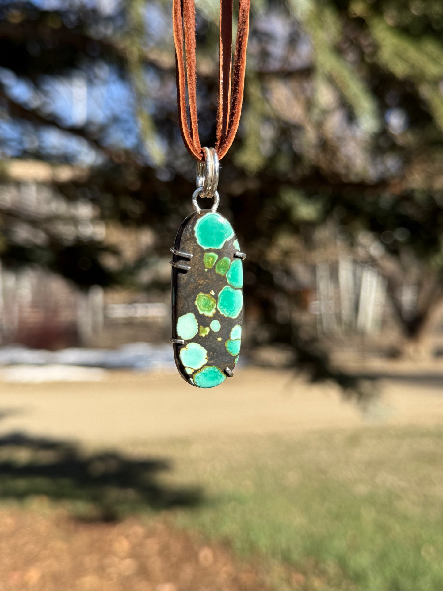 Bamboo Mountain Turquoise Prong Pendant