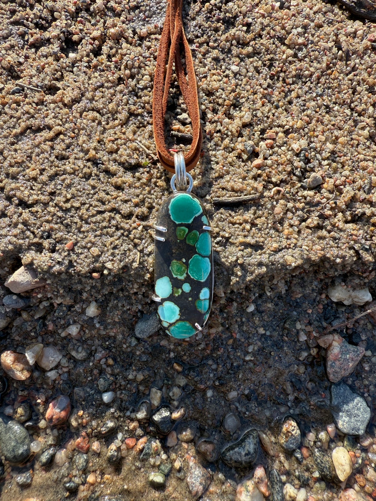 Bamboo Mountain Turquoise Prong Pendant