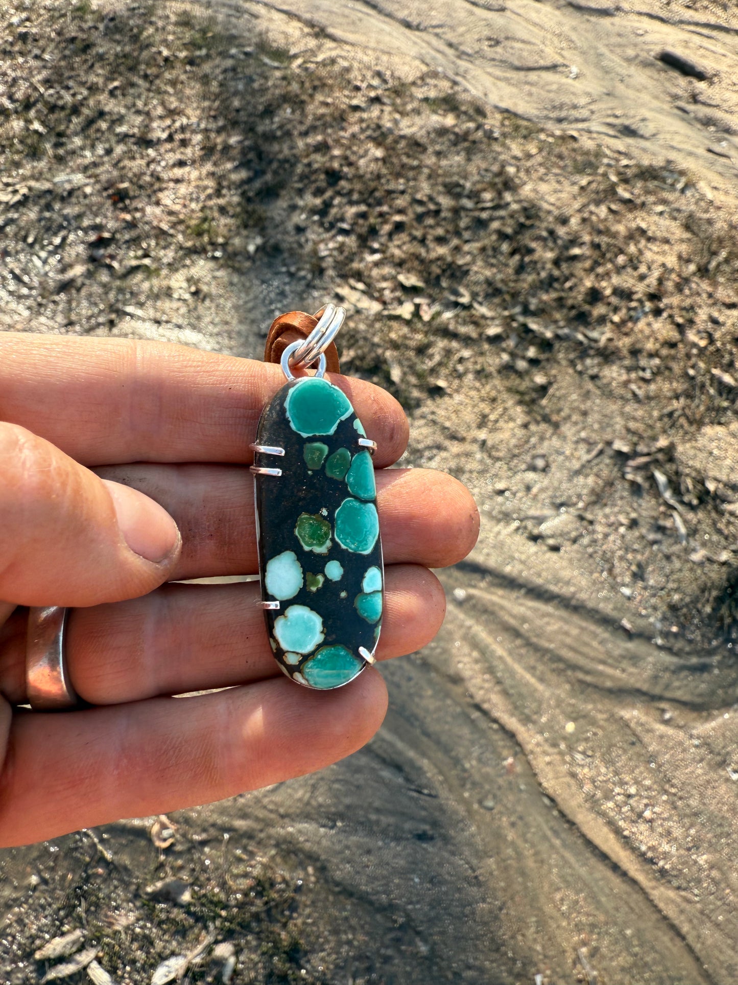 Bamboo Mountain Turquoise Prong Pendant