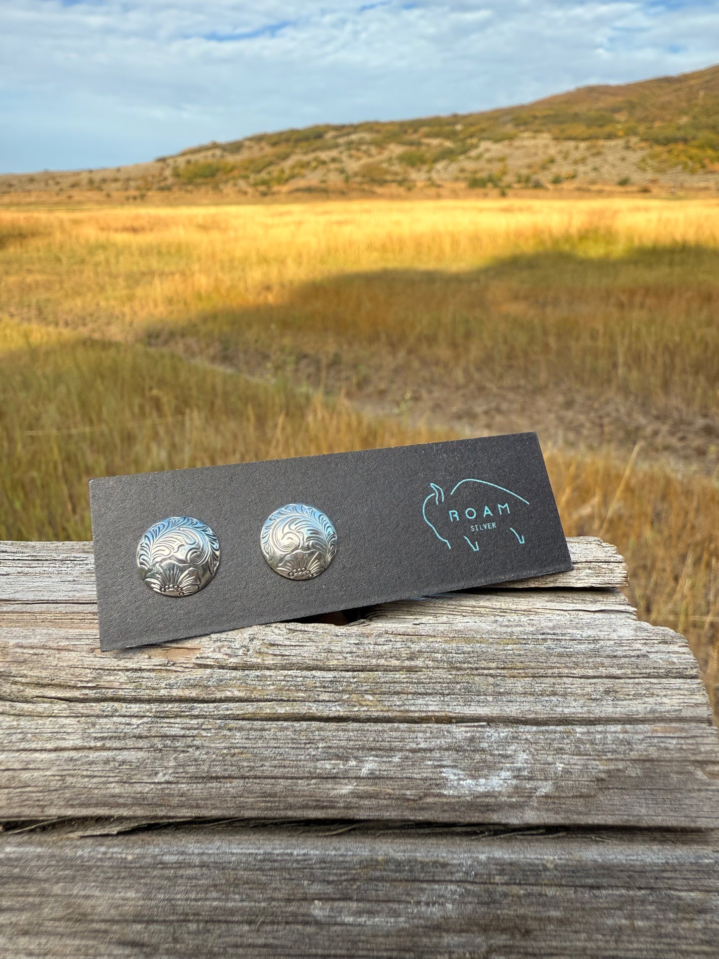 Sterling Engraved Mama Studs