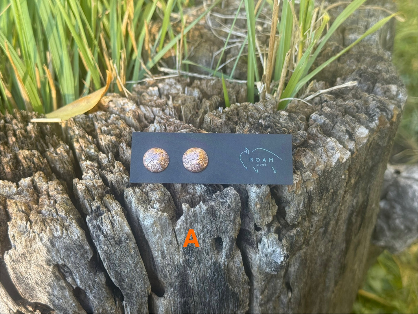 Sterling Engraved Mama Studs