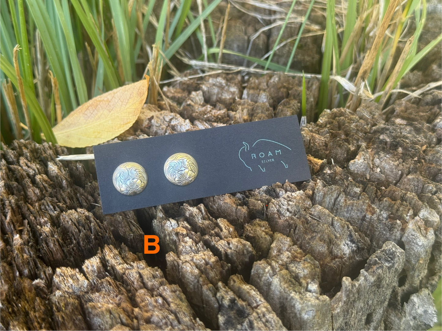 Sterling Engraved Mama Studs